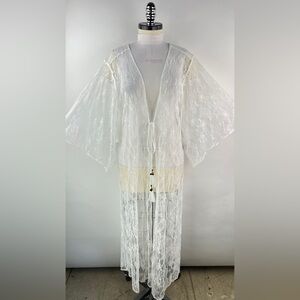 💚 3370. Lace Tie Front Kimono